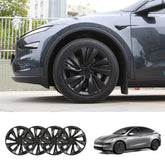 Tampões para tampas de roda Crossflow de 19'' Tesla Model Y Juniper 2025+ – Estilos de turbina (conjunto de 4)